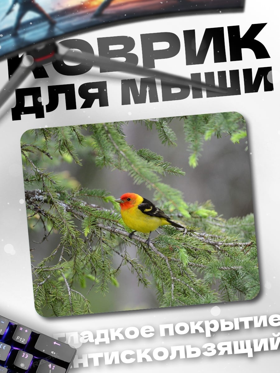 Коврик Птица на ветке
