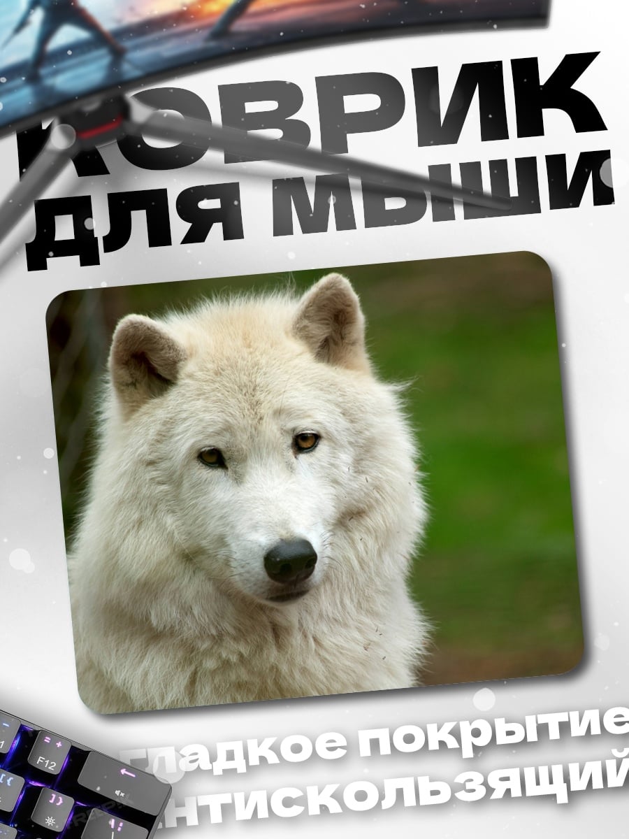 Коврик Белый волк