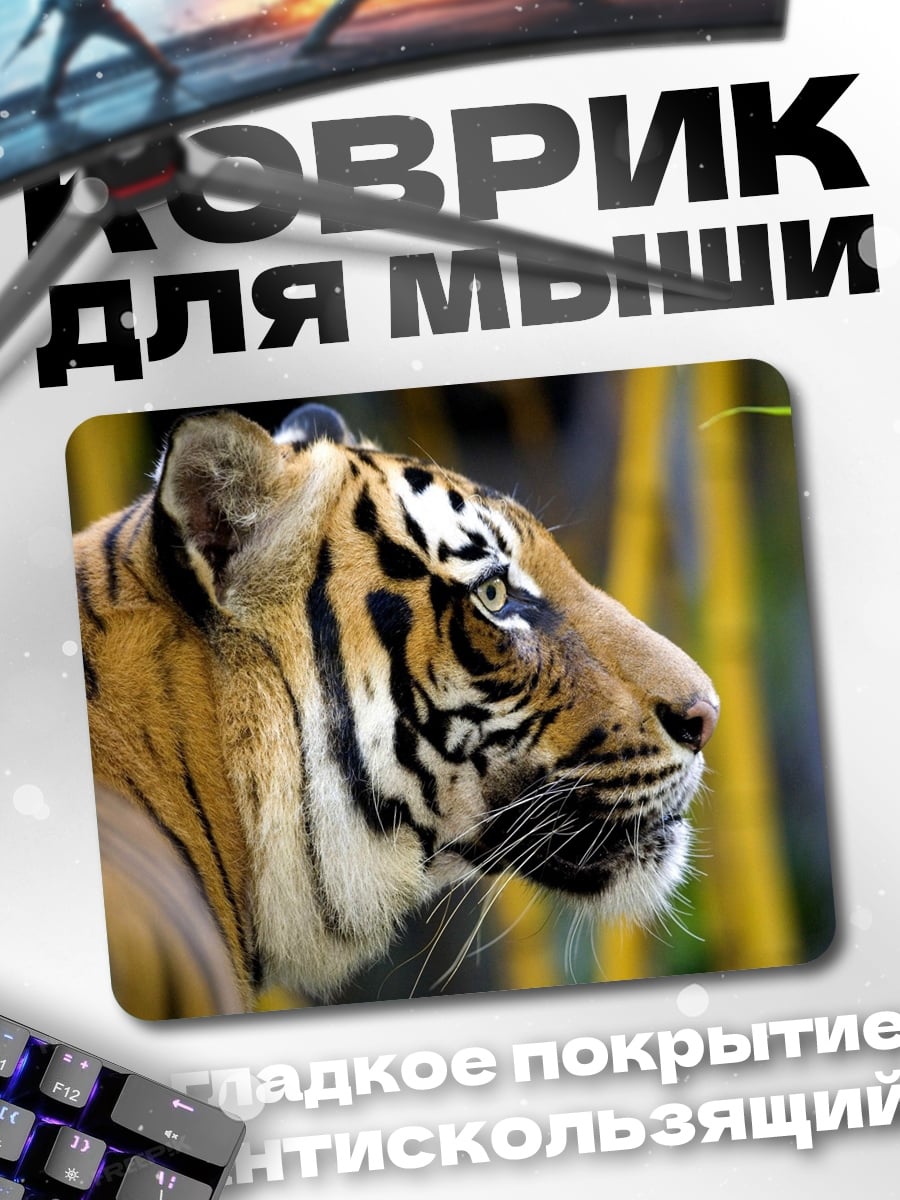 Коврик Тигр в бамбуке