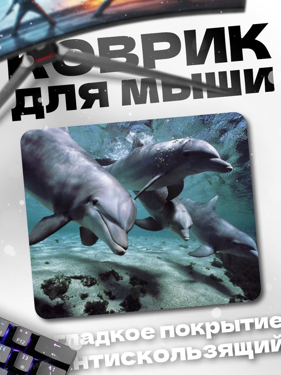 Коврик Стая дельфинов