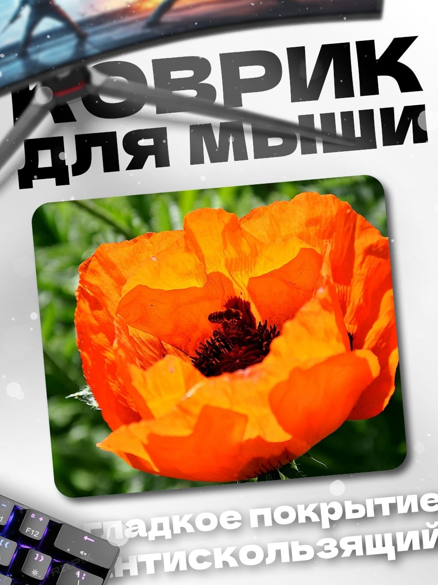 Коврик Оранжевый мак