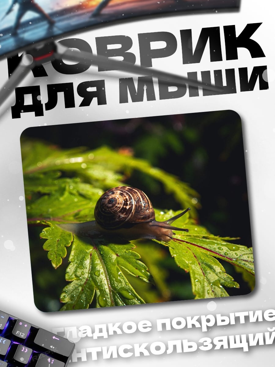 Коврик Улитка на листе