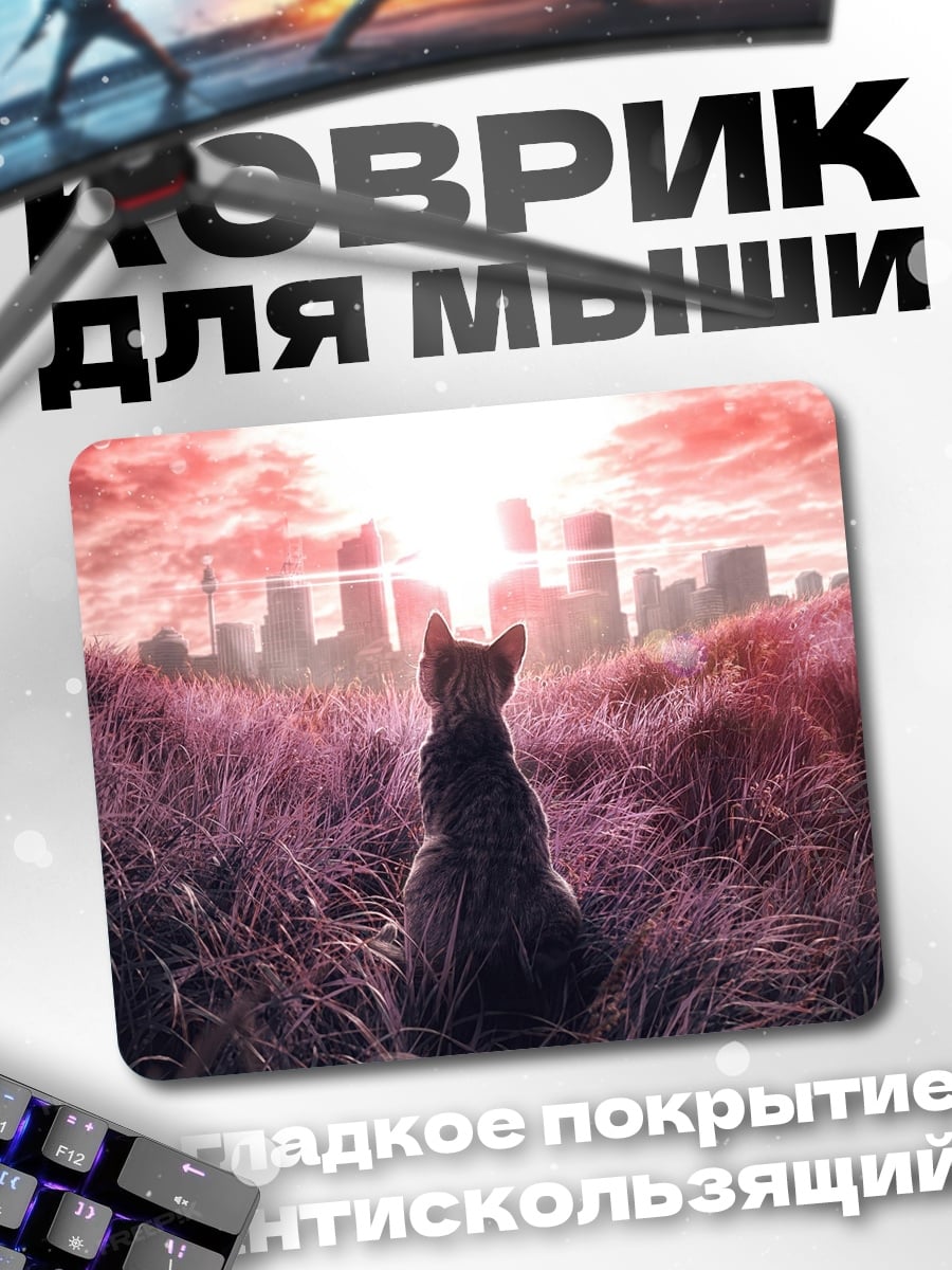 Коврик кот на закате