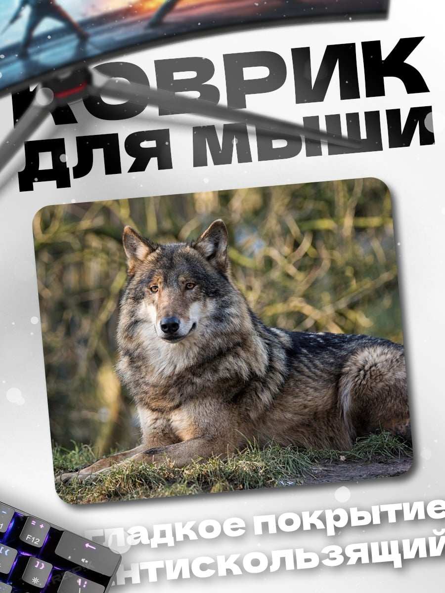 Коврик Лежащий волк
