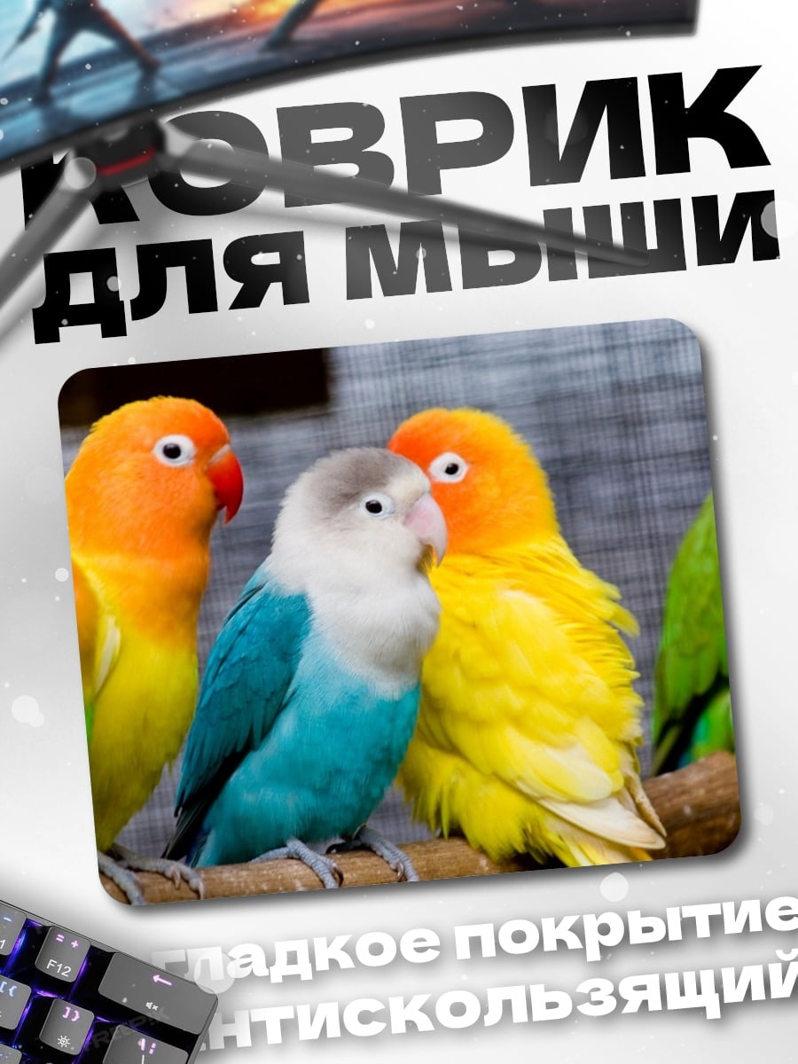 Коврик Стайка неразлучников