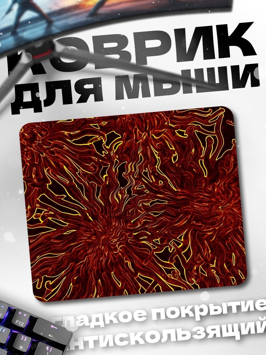Коврик Красные цветы
