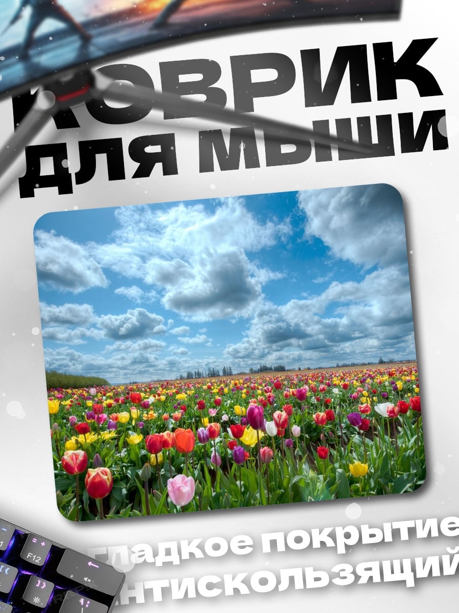 Коврик Поле тюльпанов