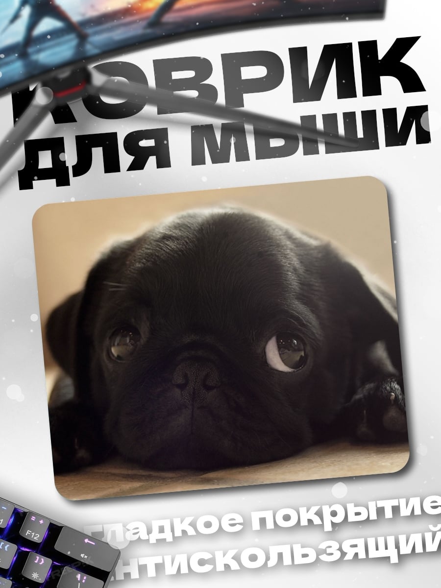 Коврик Грустный мопс