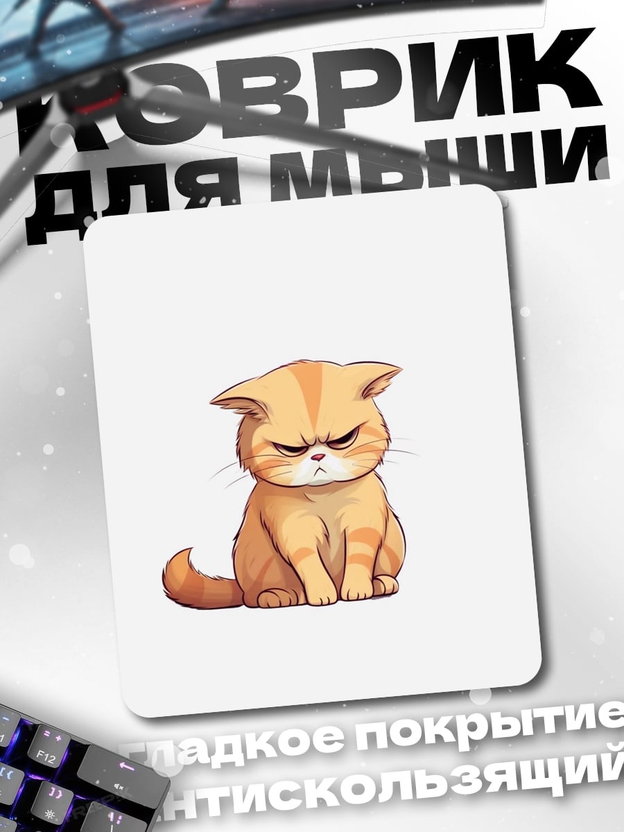 Коврик Сердитый кот