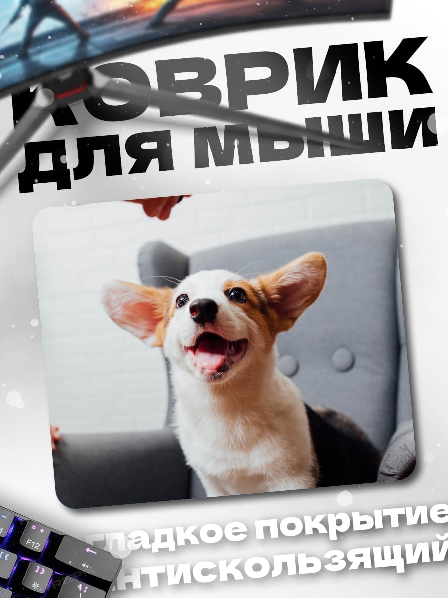 Коврик Счастливый корги