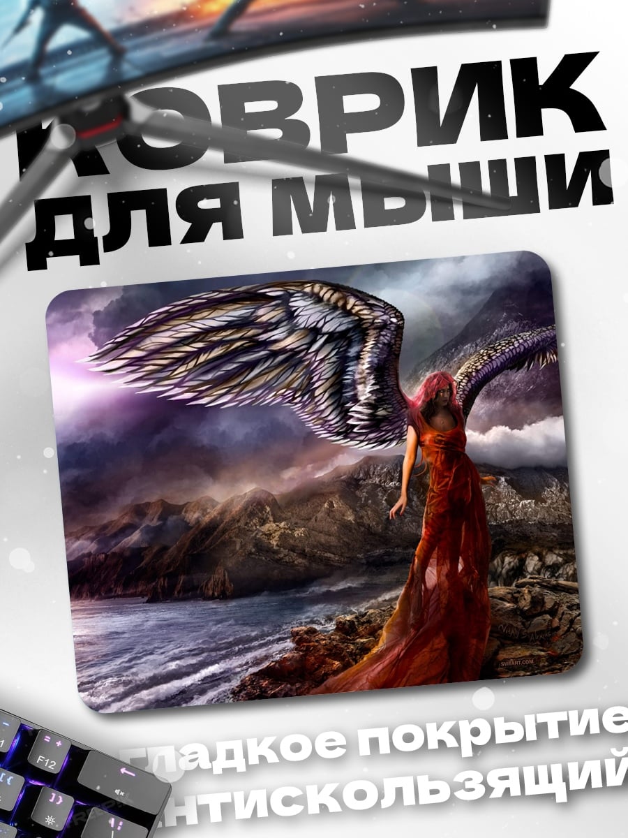 Коврик ангел в красном