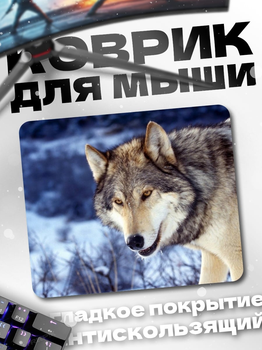 Коврик Зимний волк