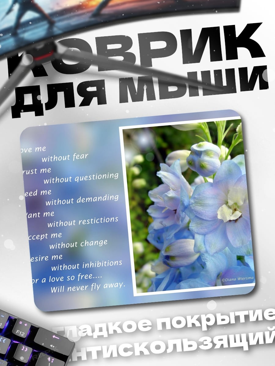 Коврик цветы без условий