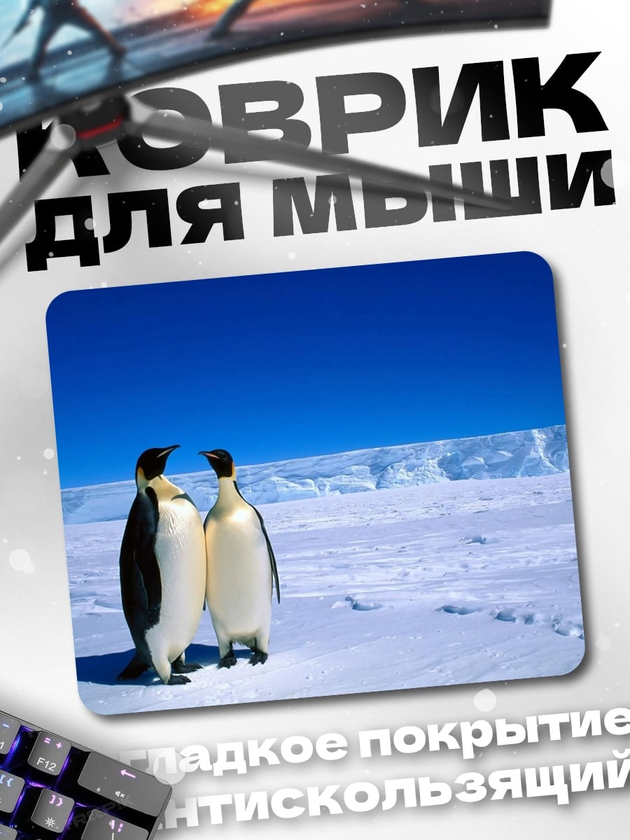 Коврик Два пингвина