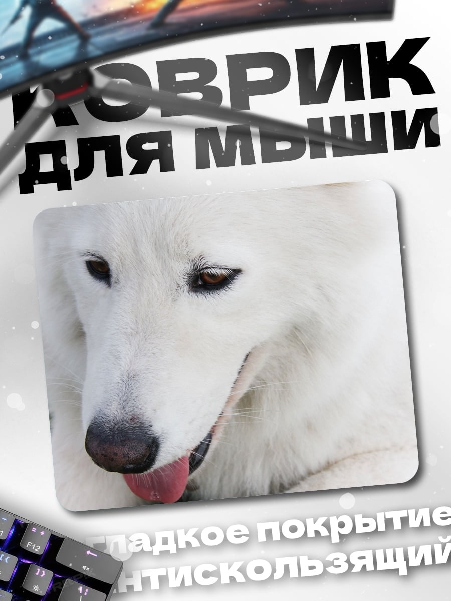 Коврик Белый пес