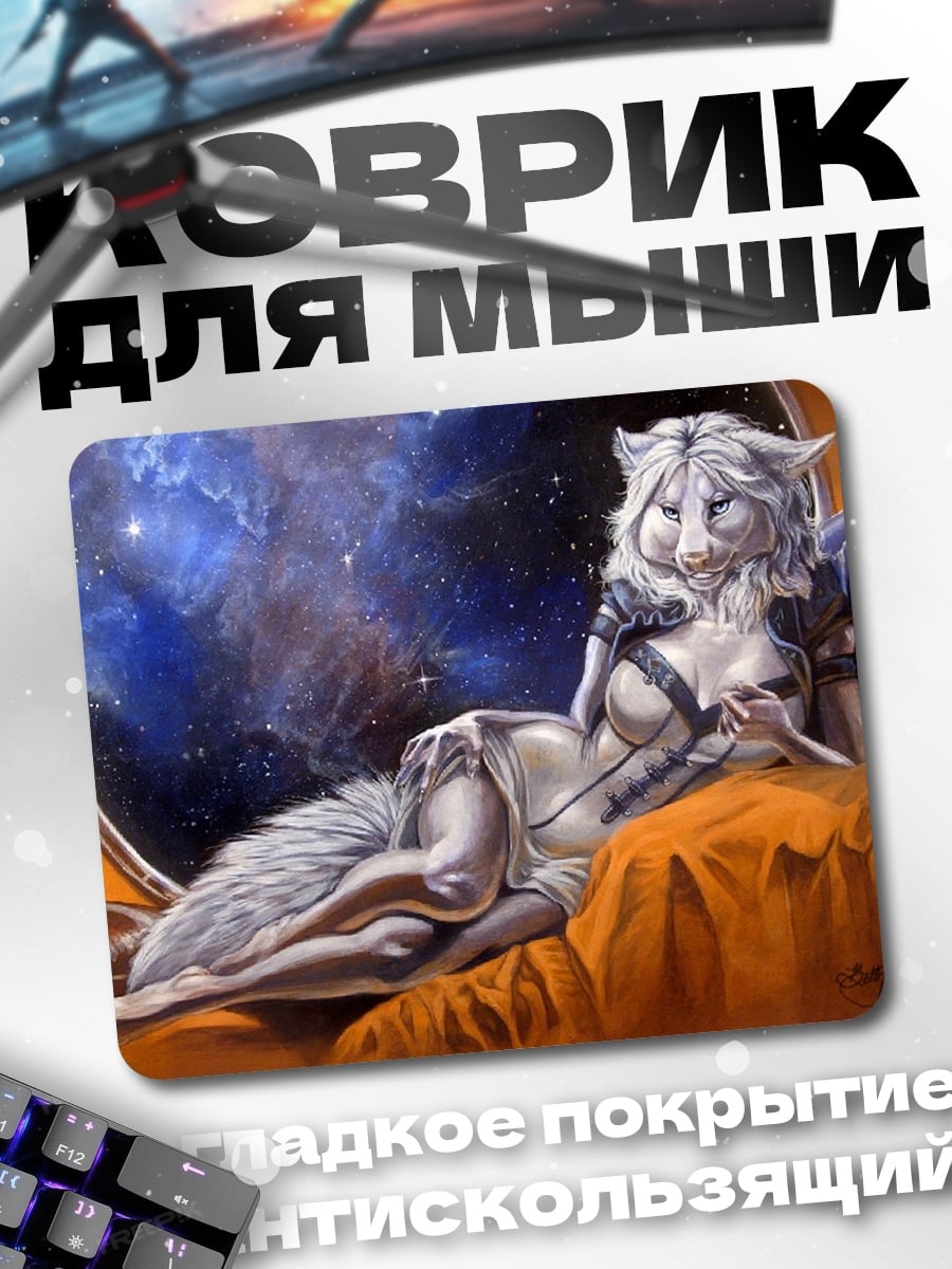 Коврик космическая кошка