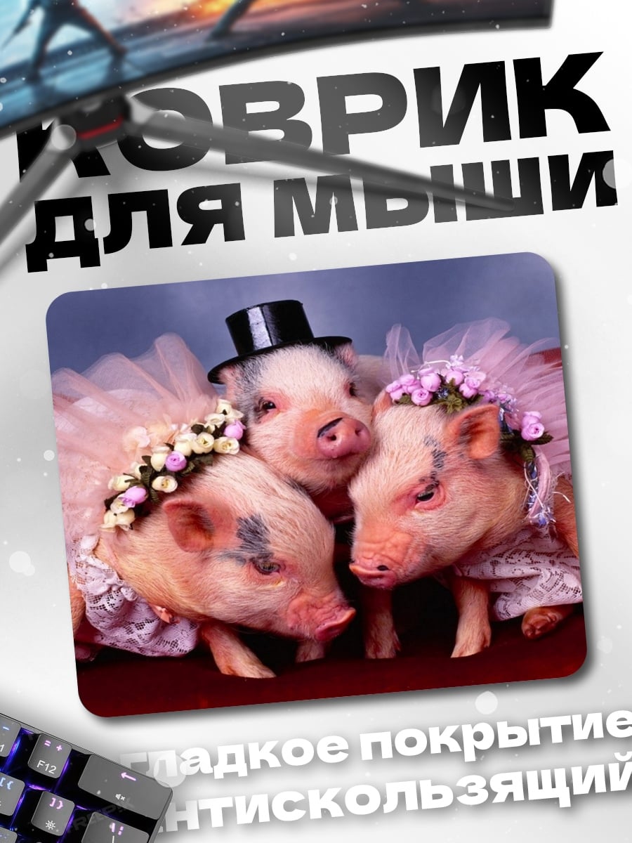 Коврик Свадебные поросята