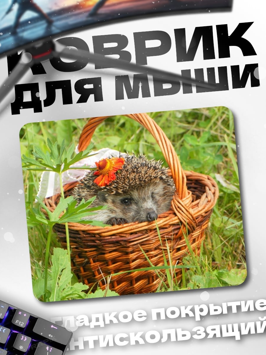 Коврик Ёжик в корзине