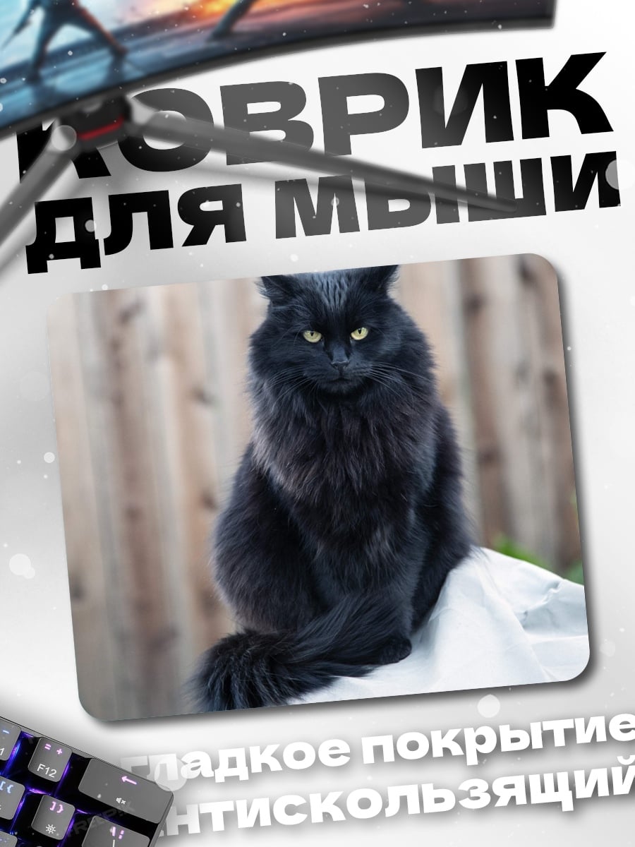 Коврик Черный кот