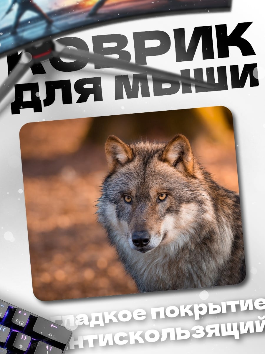 Коврик Волк смотрит