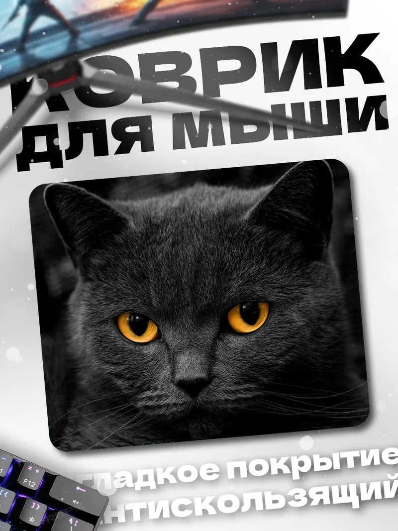 Коврик Черный кот