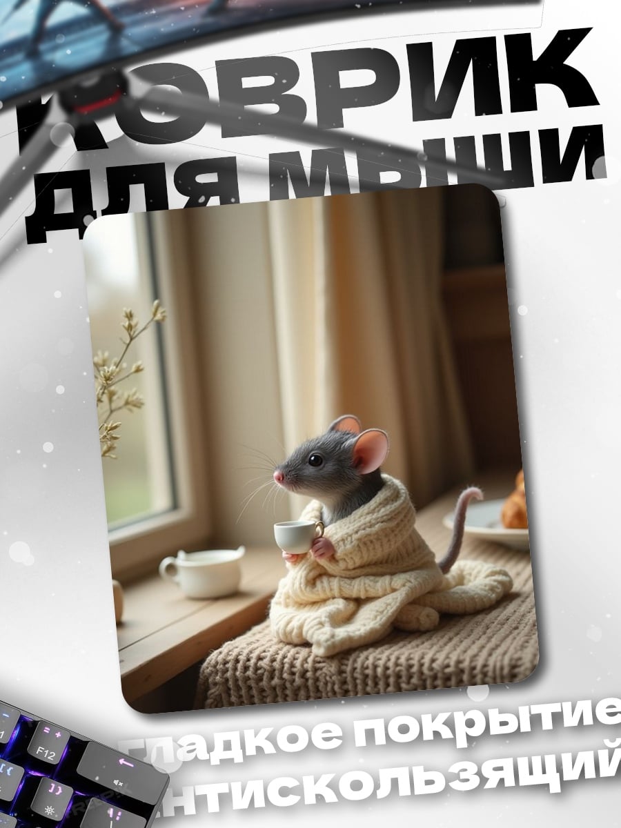 Коврик Мышь с чашкой кофе