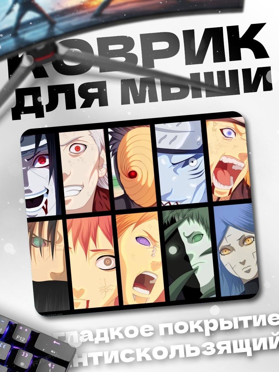Коврик Лица аниме злодеев