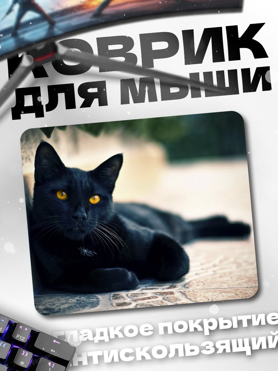 Коврик Черный кот