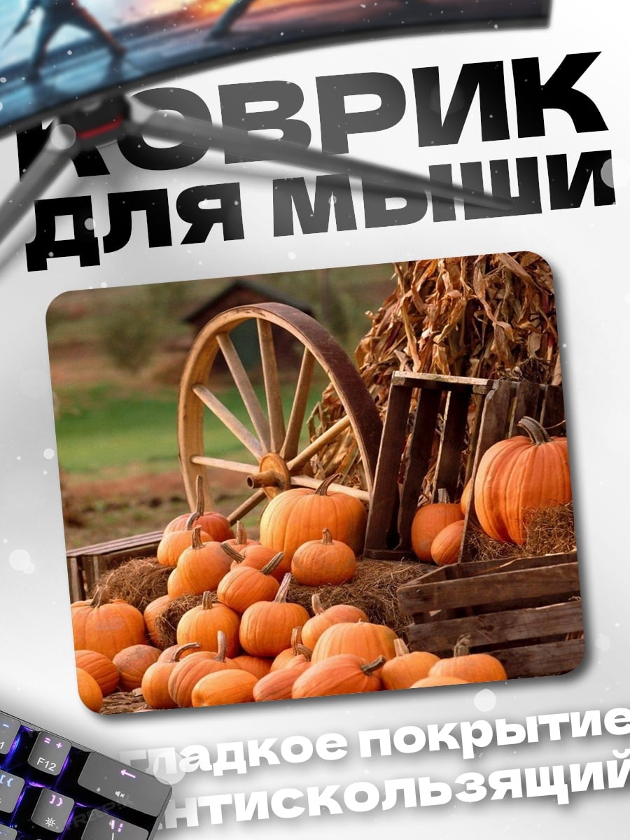 Коврик Осенний урожай тыквы