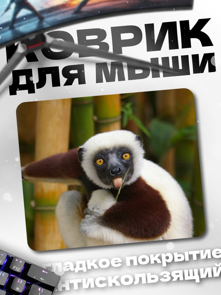 Коврик Лемур в бамбуке