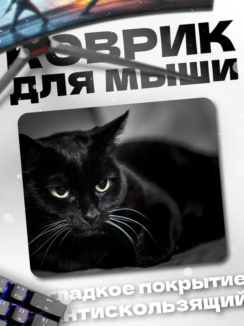 Коврик Черный кот