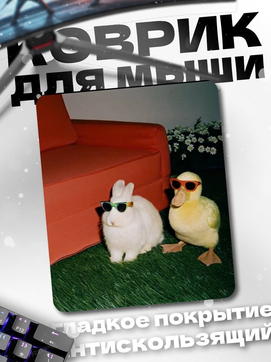 Коврик Заяц и утка
