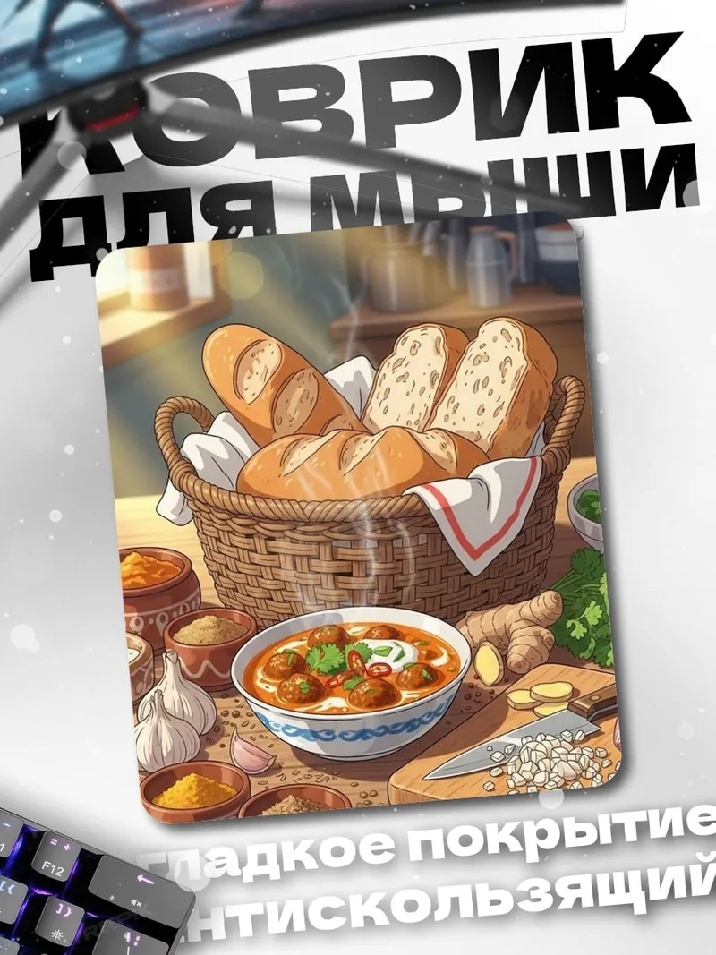 Коврик Корзина хлеба и рагу