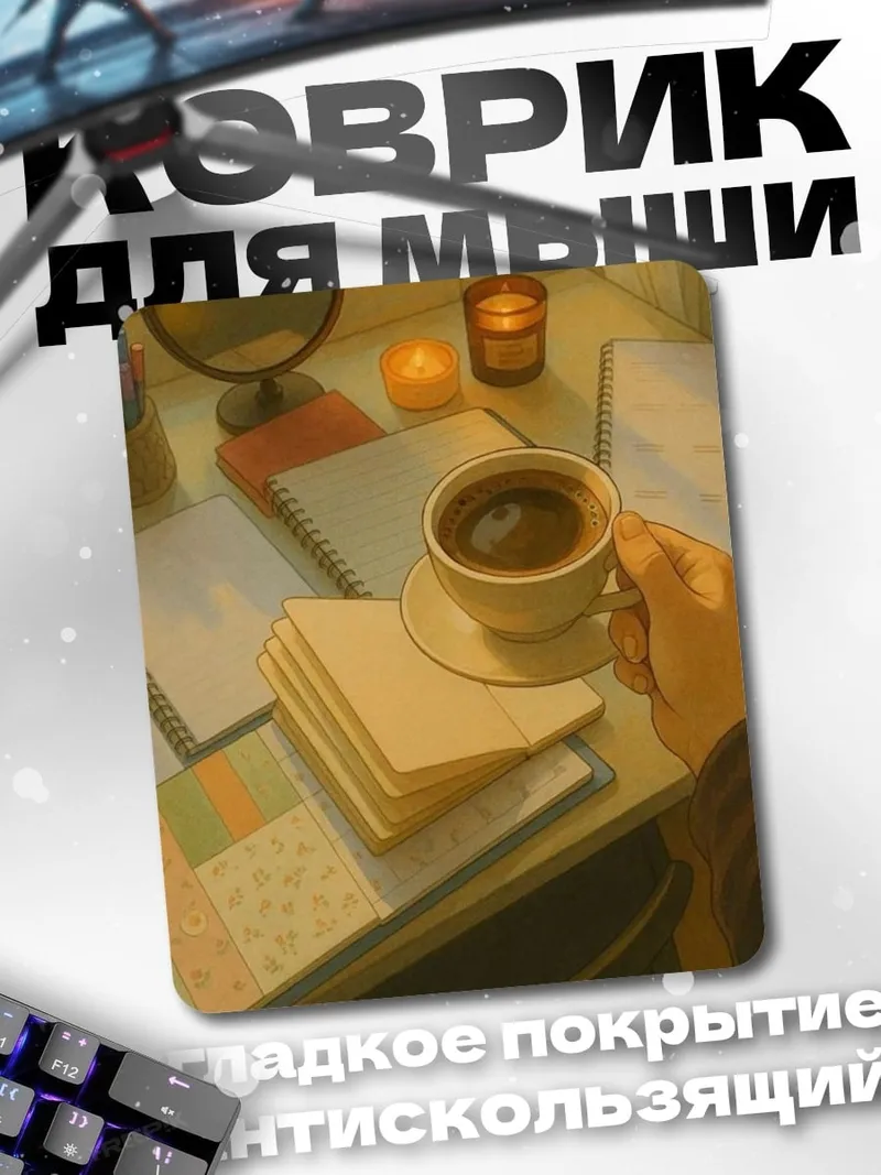 Коврик Уютный вечер с кофе