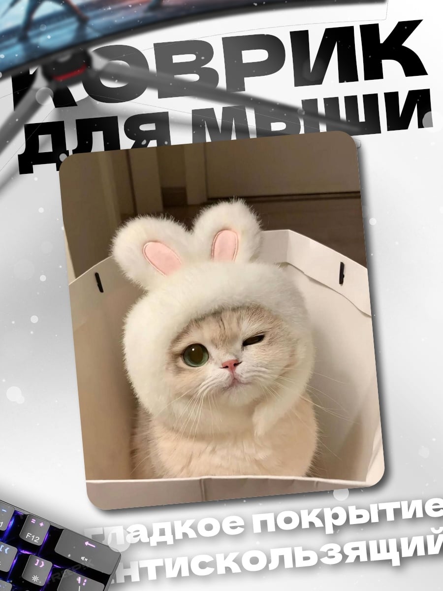 Коврик Котенок в шапке