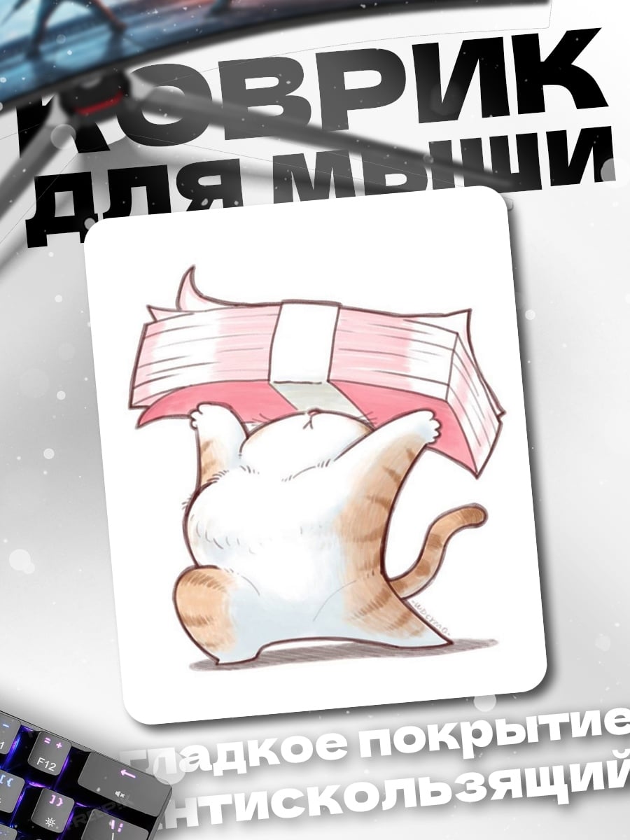 Коврик Кот с деньгами