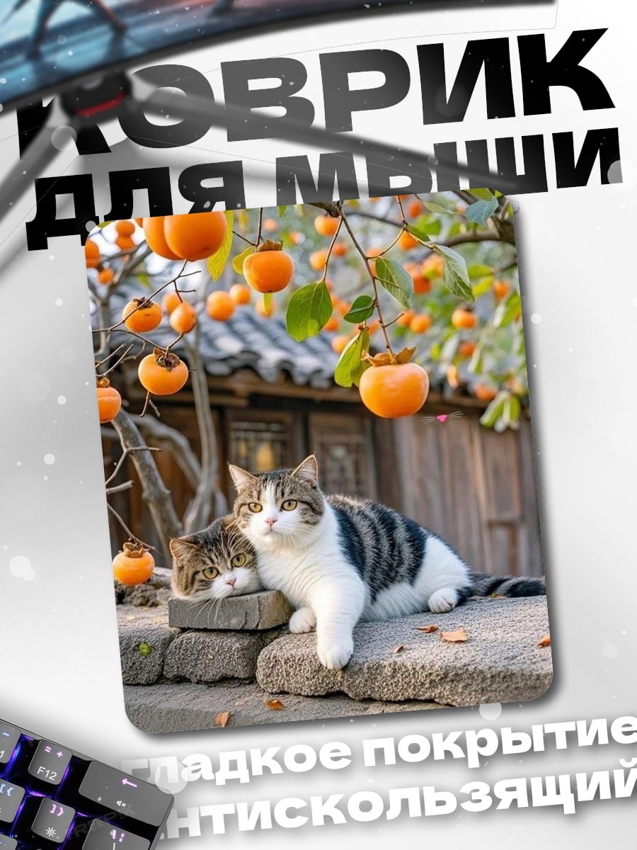 Коврик Коты и хурма