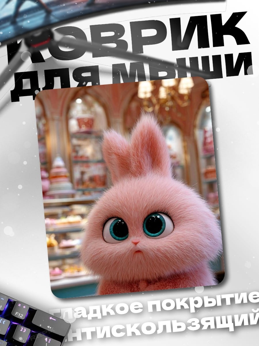 Коврик Розовый кролик