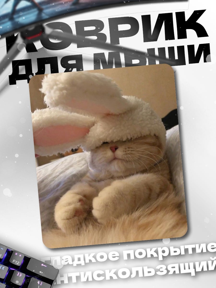 Коврик Кот в шапке