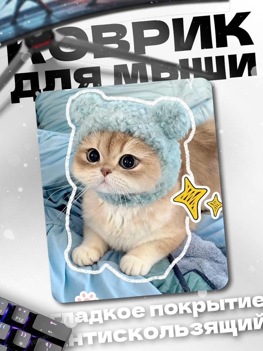 Коврик Кот в шапке