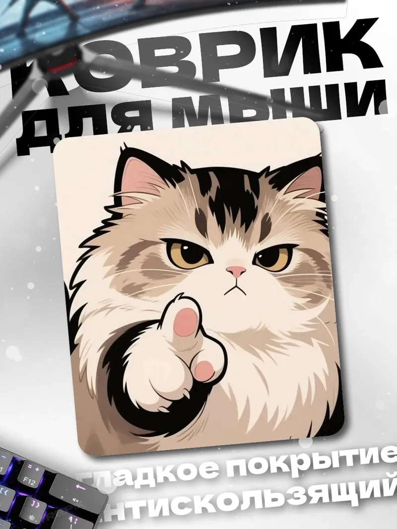 Коврик Сердитый кот