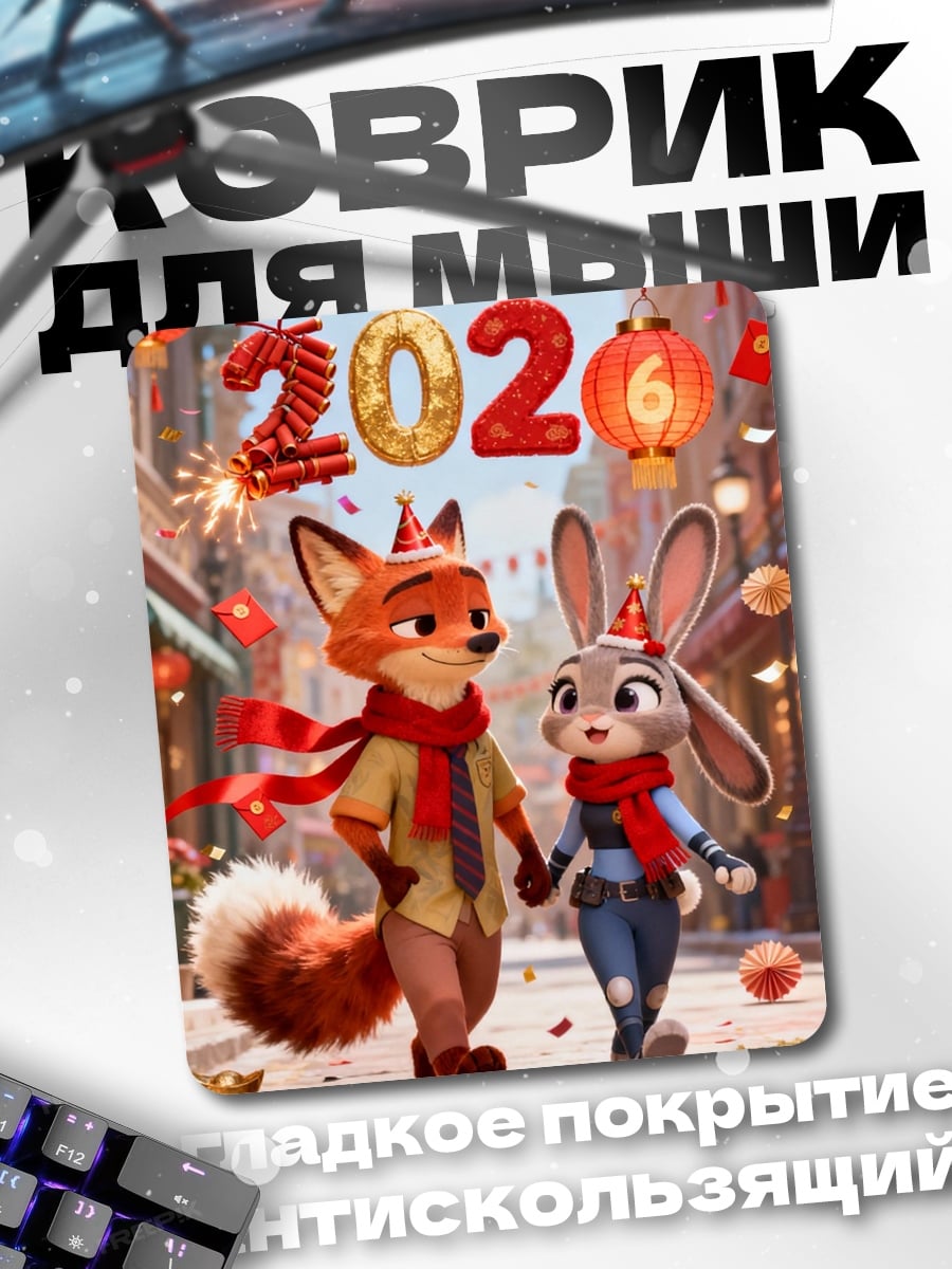 Коврик Счастливый Новый Год 2020