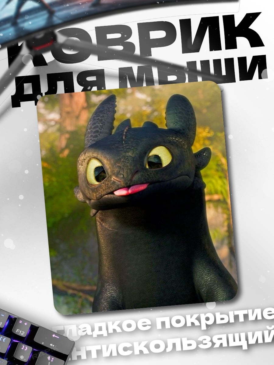 Коврик Беззубик дракон из мультфильма