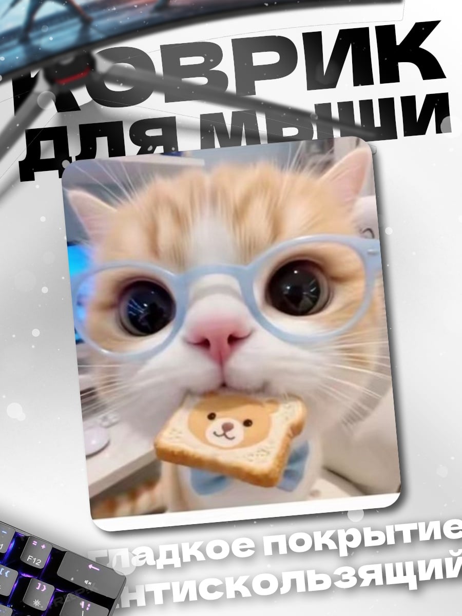 Коврик Кот в очках