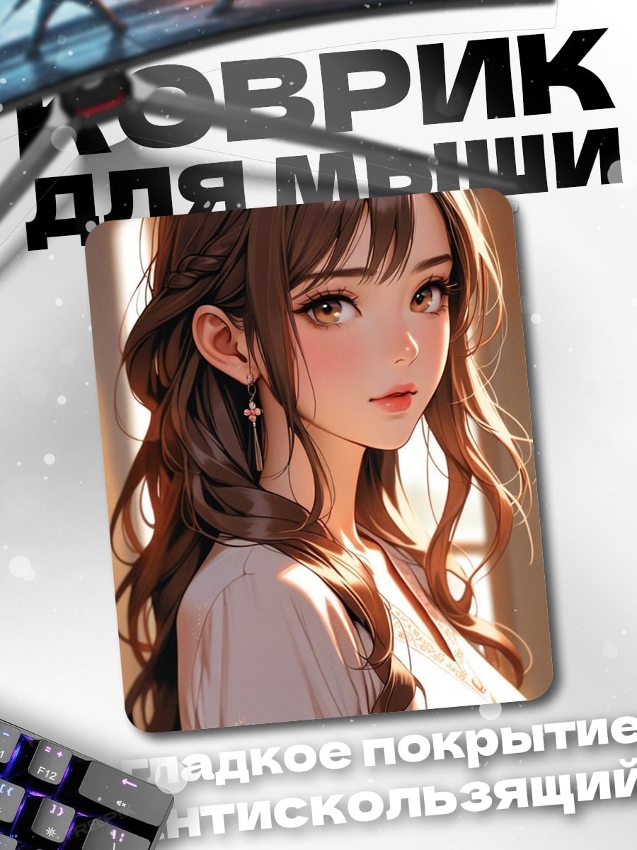 Коврик Портрет аниме девушки