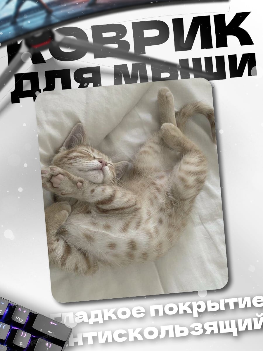 Коврик Спящий котенок