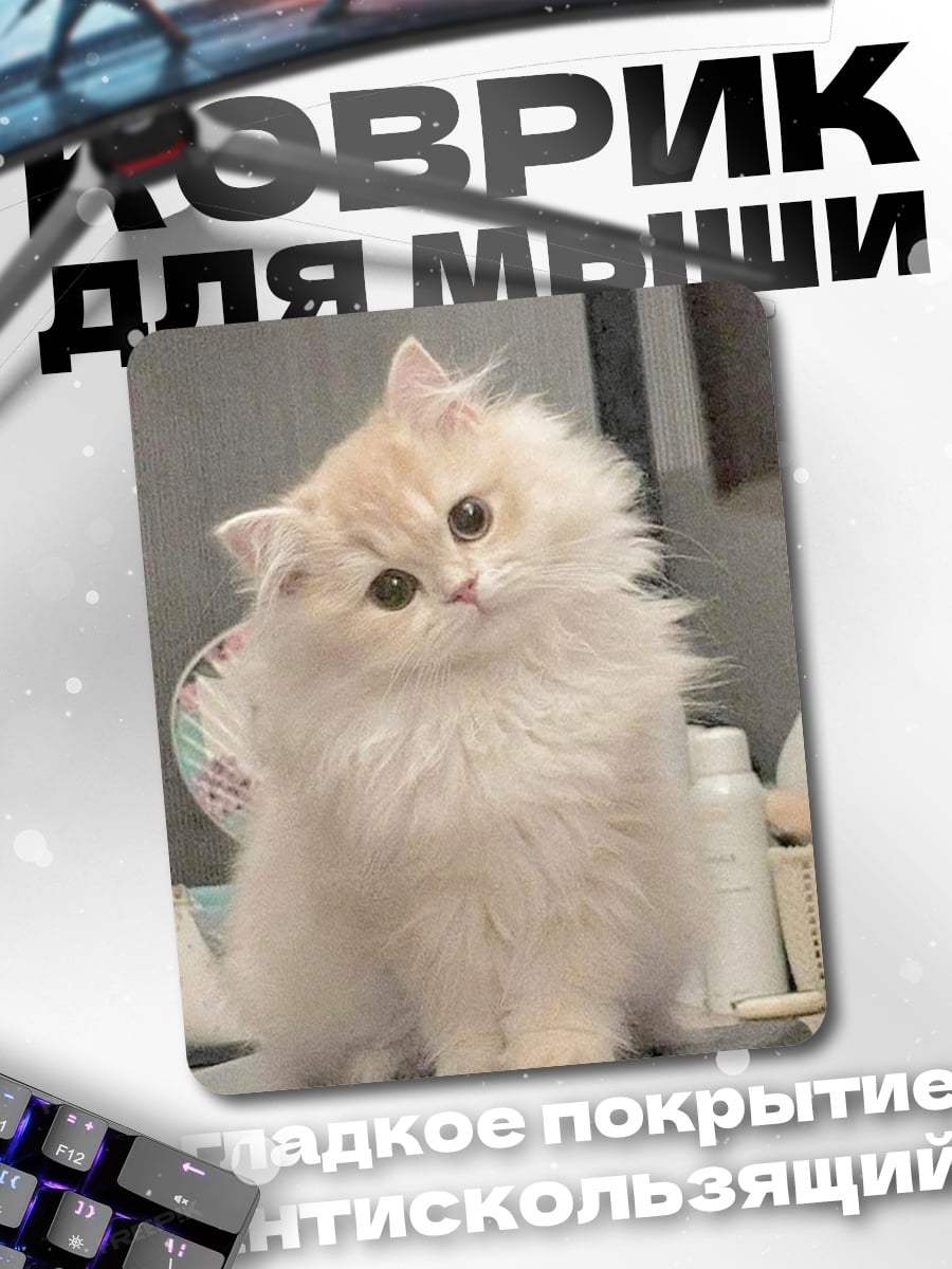Коврик Пушистый котенок