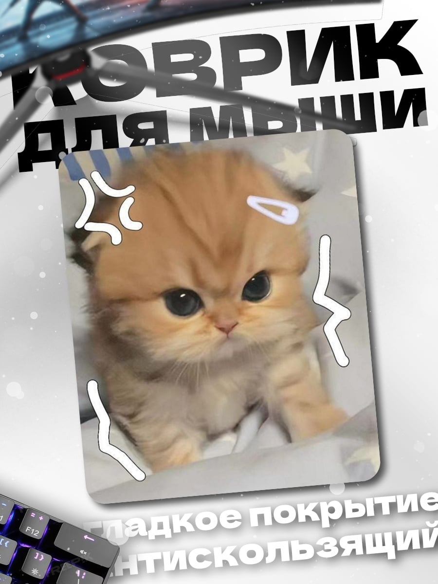 Коврик Сердитый котенок