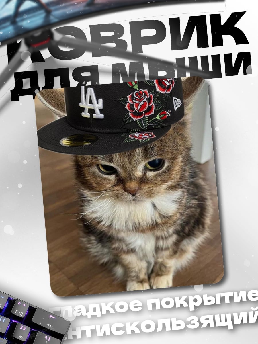 Коврик Кот в кепке