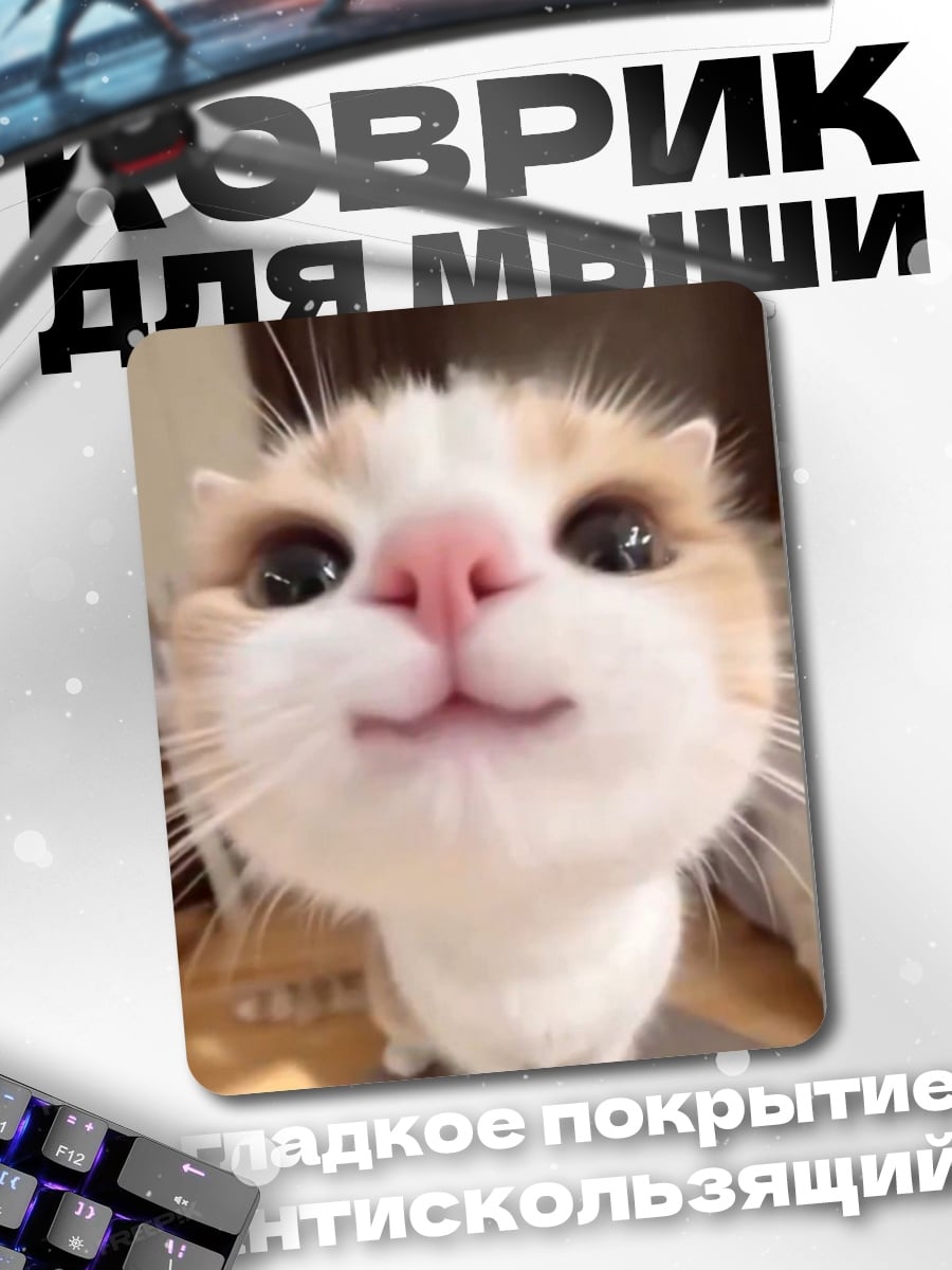 Коврик Крупный план кота